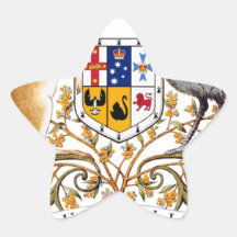Australia coat of arms star sticker