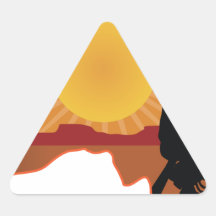 Australia Cowboy Triangle Stickers