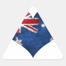 Australia Flag Grunge Heart Sticker