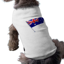 Australia flag in the wind doggie tee