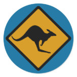 Australia Kangaroo Crossing Sign stickers
