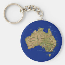 Australia Map Keychain