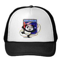 Australia Rhythmic Gymnastics Panda Mesh Hat