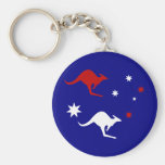 Australia roo and Cross Key Ring Keychain