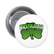 Australia Shamrock Button