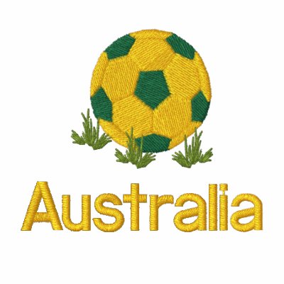 Australia Soccer ball Embroidered Polo Shirt by Auslandesign