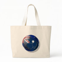 Australia Socceroos Soccer fans Oz flag Ball Tote Bag