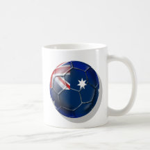 Australia Socceroos Soccer fans Oz flag Ball Coffee Mug