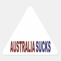 Australia Sucks Triangle Sticker