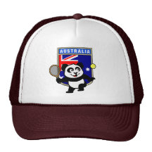 Australia Tennis Panda Trucker Hats