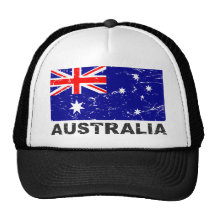 Australia Vintage Flag Mesh Hats