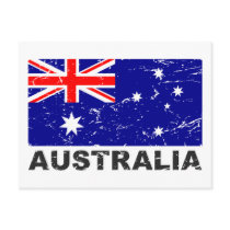 Australia Vintage Flag Post Card