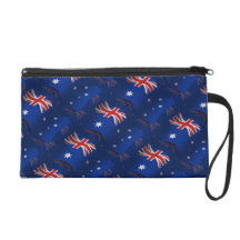 Australia Waving Flag Wristlet Clutch