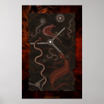 Australian Aboriginal Animal Tracks Art Print III