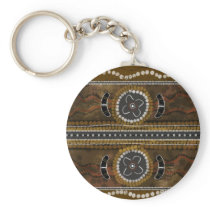 Australian Aboriginal Art - Food Gathering Keychains