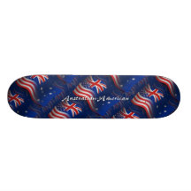 Australian-American Waving Flag Skateboard Deck