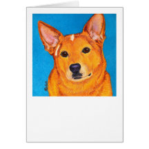 Australian Cattle Dog Card - "Red"