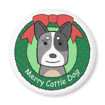 Australian Cattle Dog Christmas Magnet