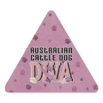 Australian Cattle Dog DIVA Triangle Stickers