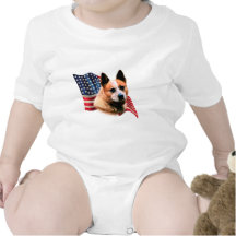Australian Cattle Dog Flag Baby Bodysuit