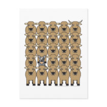 Australian Cattle Dog in the Herd Post Card