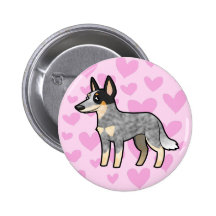 Australian Cattle Dog / Kelpie Love Pinback Button