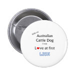 Australian Cattle Dog Lick Design Pinback Buttons