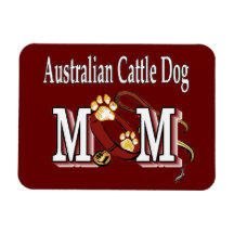 australian cattle dog mom rectangle magnets