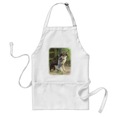 Australian Cattle Dog pup with Alaskan Malamute Aprons by TraffordPhotos