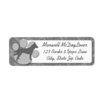 Australian Cattle Dog Silhouette Labels