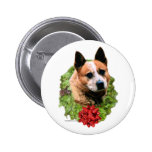 Australian Cattle Dog Wreath - Button