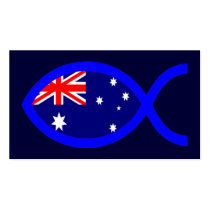 Australian Christian Fish Symbol Flag Tract Card /