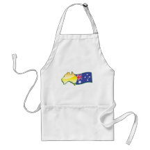 Australian flag and map aussie aprons