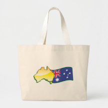 Australian flag and map aussie canvas bags