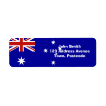 Australian flag custom return address labels