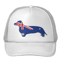 Australian Flag Dachshund Mesh Hats