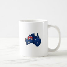 Australian Flag Graffiti Coffee Mugs
