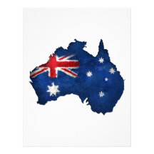 Australian Flag Graffiti Customized Letterhead