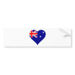 Australian Flag Heart Bumper Stickers