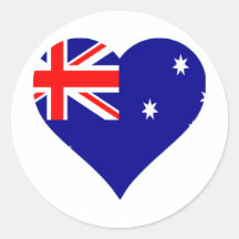 Australian Flag Heart Sticker