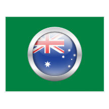 Australian Flag in Orb Post Card