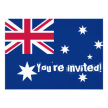 Australian Flag Party Invites