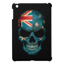 Australian Flag Skull on Black Cover For The iPad Mini