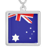 Australian Flag Square Necklace