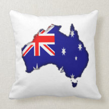 Australian flag throw pillow