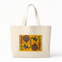 Australian Folk Art Sea Turtles Tote Bags