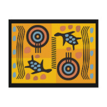 Australian Folk Art Sea Turtles Post Card