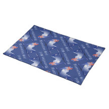 Australian Girl Silhouette Flag Placemats