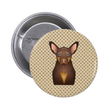 Australian Kelpie Cartoon Pin