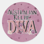 Australian Kelpie DIVA Round Sticker